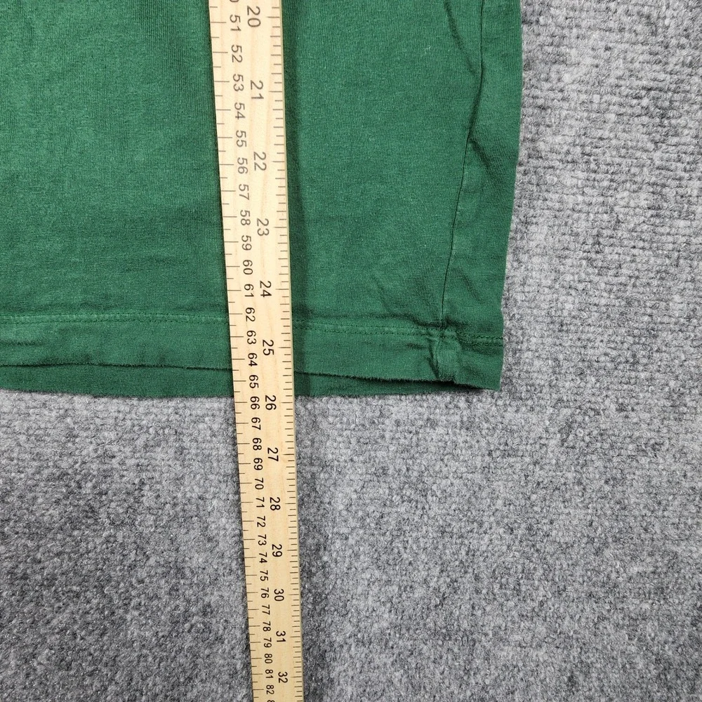 True Religion Mens Green Silver Buddha Logo Graphic T-Shirt Cotton Large